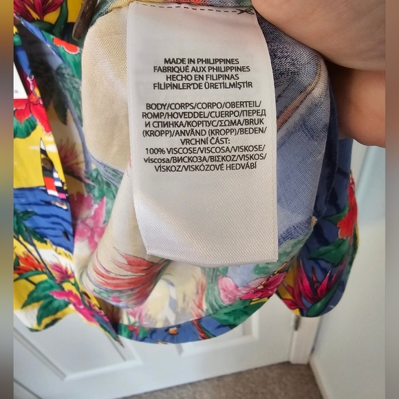 Polo Ralph Lauren NWT Mens Classic Fit Tropical Print Hawiian Woven Size M - Picture 4 of 7